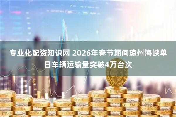 专业化配资知识网 2026年春节期间琼州海峡单日车辆运输量突破4万台次